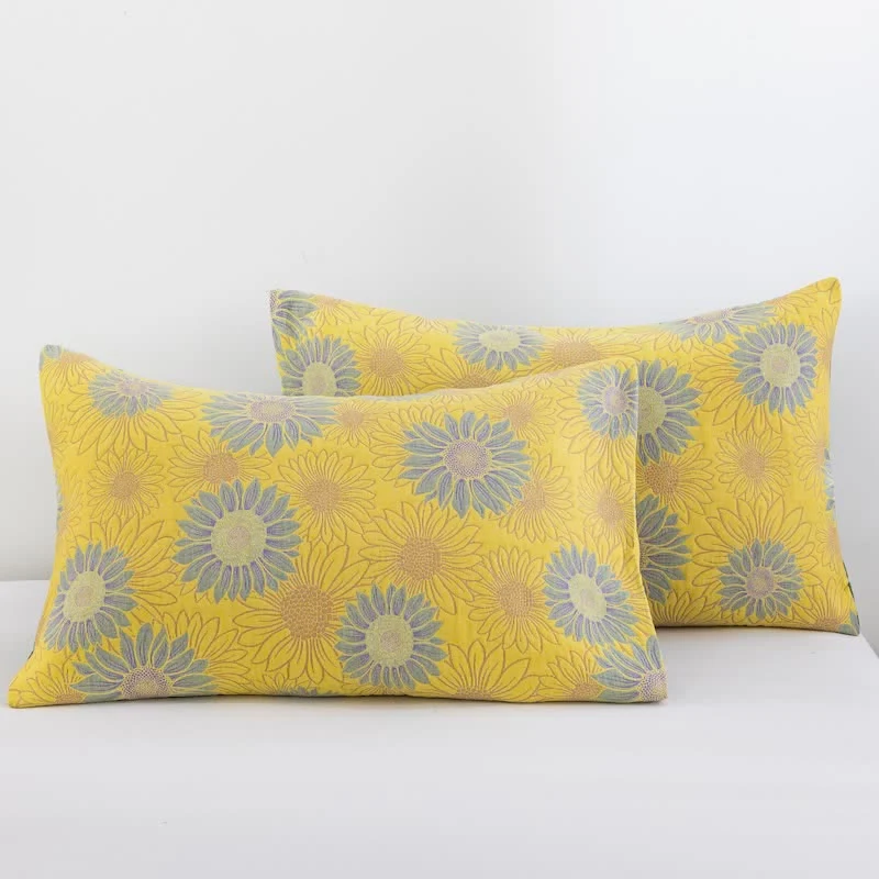 Retro-Sonnenblumen-Baumwollgaze-Decke