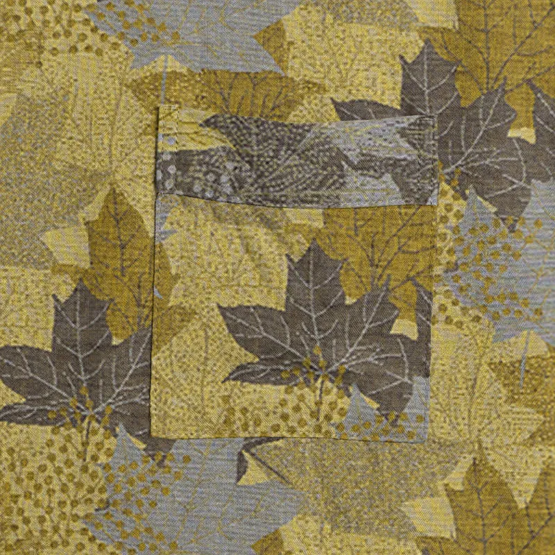 Kimono-Bademantel aus Baumwolle mit Ahornblattmuster für den Herbst