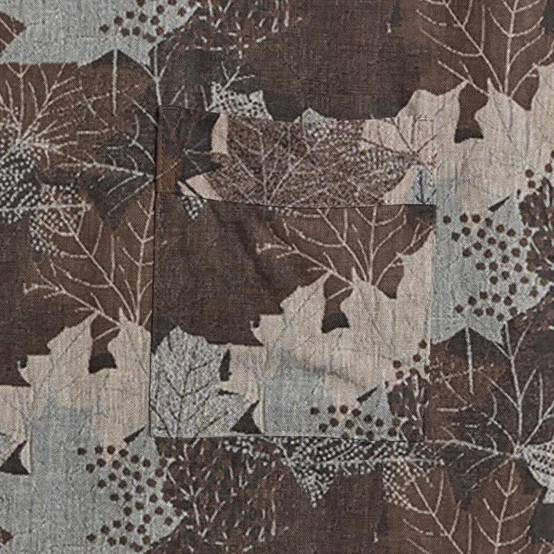 Kimono-Bademantel aus Baumwolle mit Ahornblattmuster für den Herbst
