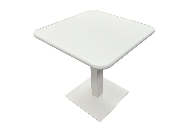 Zeo Living Bistrotisch "Hall" Aluminium 70 x 70cm ecru