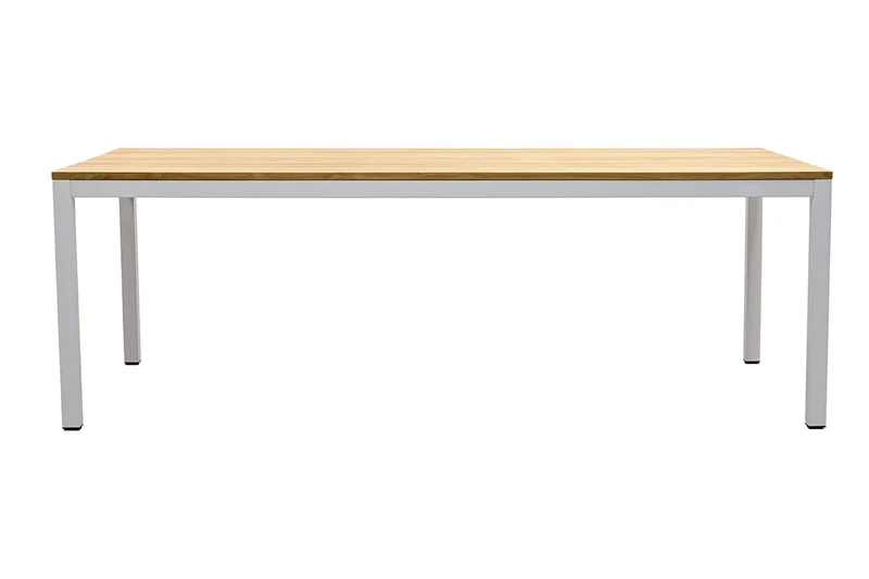 Solpuri Gartentisch "Classic" Teak/Alu weiß 220 x 100cm