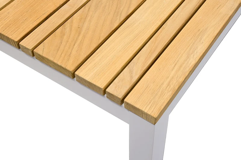 Solpuri Gartentisch "Classic" Teak/Alu weiß 220 x 100cm