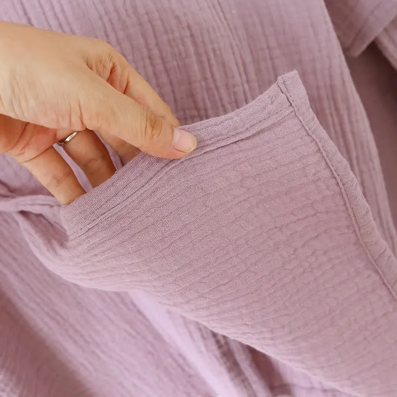 Unisex Minimalistischer Kimono aus Baumwollgaze Loungewear