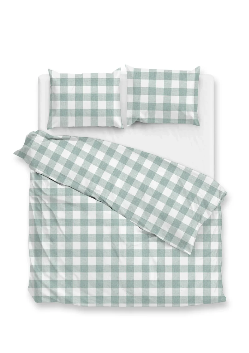 Zo! Home Baumwoll-Bettwäsche Quattro di lino Mint Green-