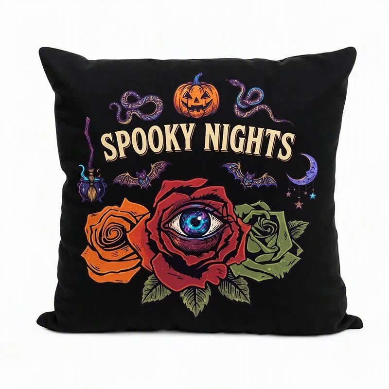 Halloween-Augapfel-Rose-Gothic-Zierkissen