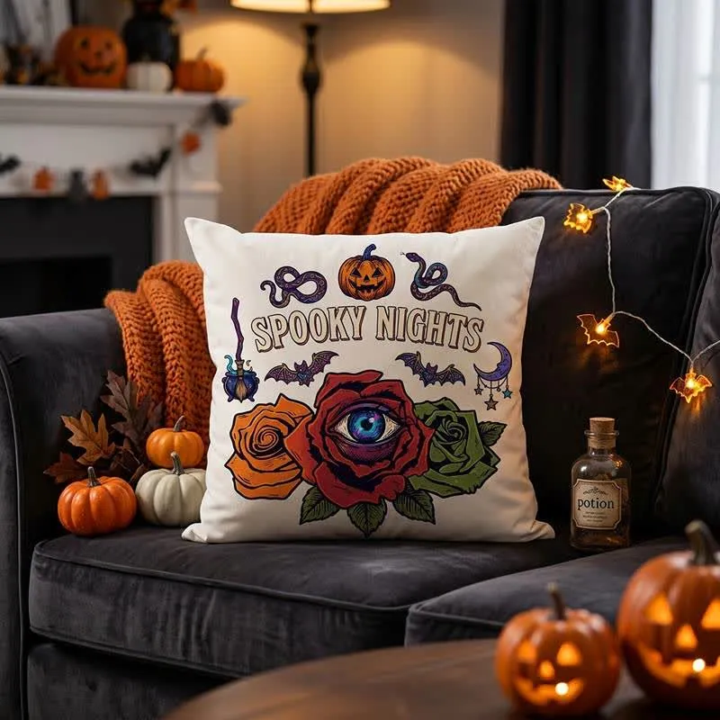 Halloween-Augapfel-Rose-Gothic-Zierkissen