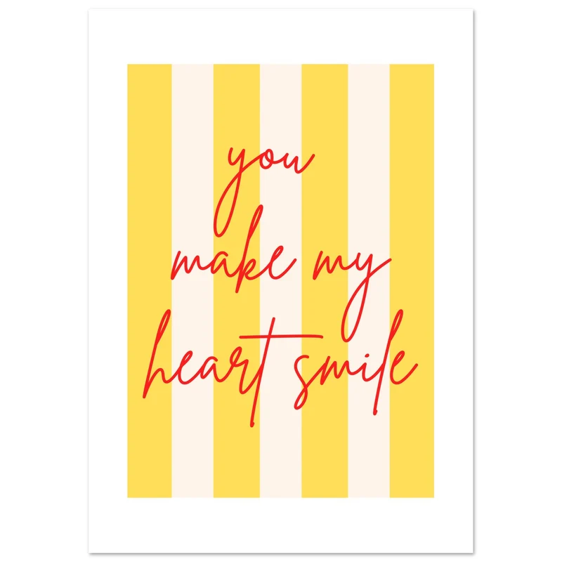 Stripes & Words Series by CL - 009 - Klassisches Poster auf halbmattem Papier