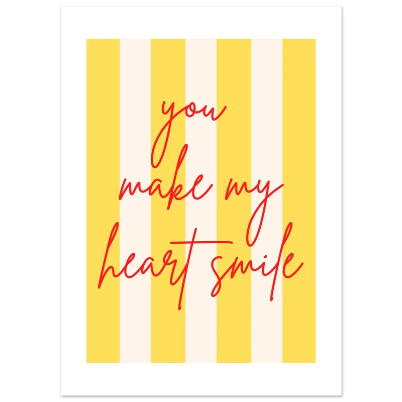 Stripes & Words Series by CL - 009 - Klassisches Poster auf halbmattem Papier