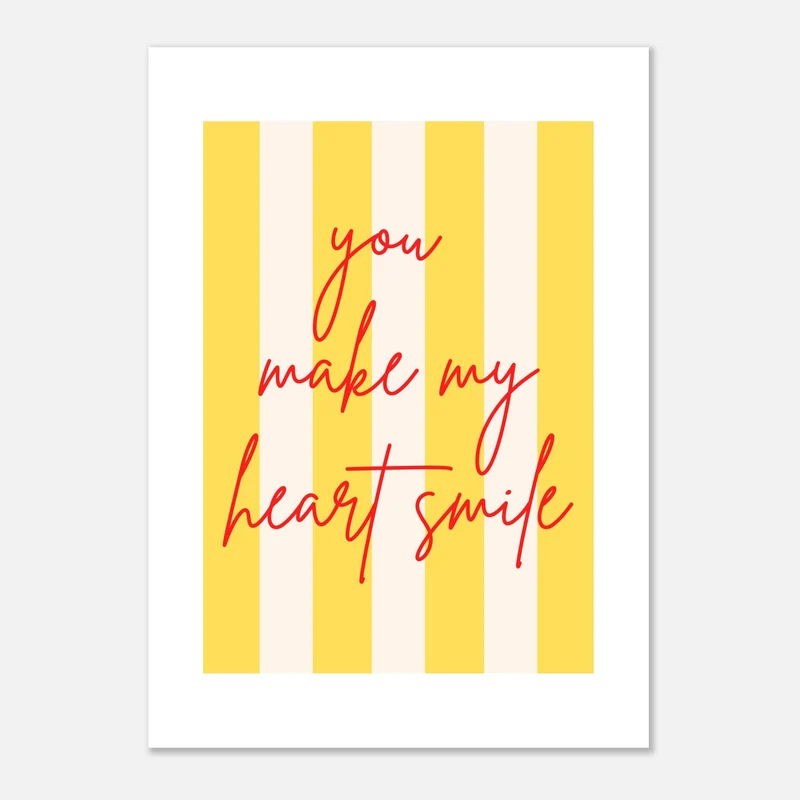 Stripes & Words Series by CL - 009 - Klassisches Poster auf halbmattem Papier