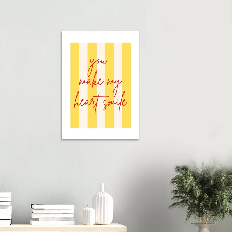 Stripes & Words Series by CL - 009 - Klassisches Poster auf halbmattem Papier