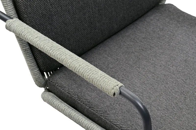 Zeo Living Sessel "Catania" grau/anthrazit