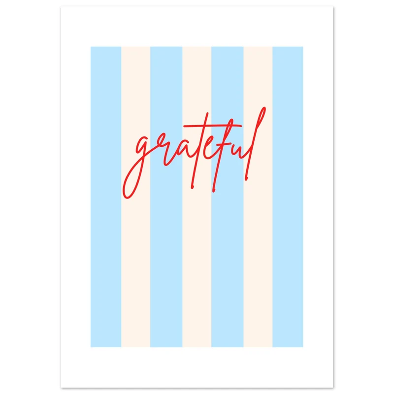 Stripes & Word Series by CL - 003 - Klassisches Poster auf halbmattem Papier