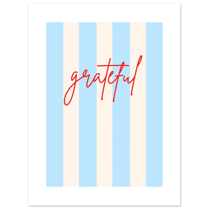Stripes & Word Series by CL - 003 - Klassisches Poster auf halbmattem Papier