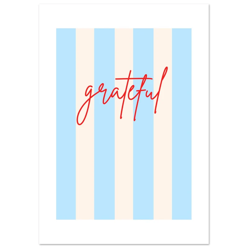 Stripes & Word Series by CL - 003 - Klassisches Poster auf halbmattem Papier
