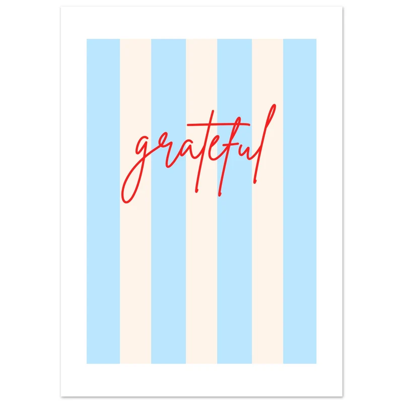 Stripes & Word Series by CL - 003 - Klassisches Poster auf halbmattem Papier