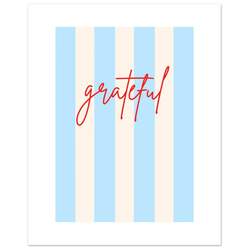 Stripes & Word Series by CL - 003 - Klassisches Poster auf halbmattem Papier