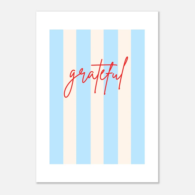 Stripes & Word Series by CL - 003 - Klassisches Poster auf halbmattem Papier