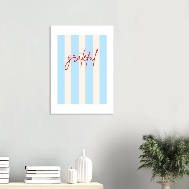 Stripes & Word Series by CL - 003 - Klassisches Poster auf halbmattem Papier