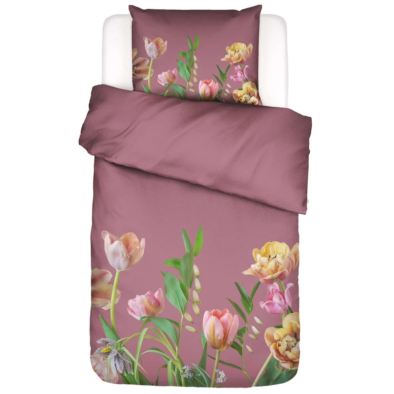 Essenza Eloise Mauve Satin Bettwäschegarnitur