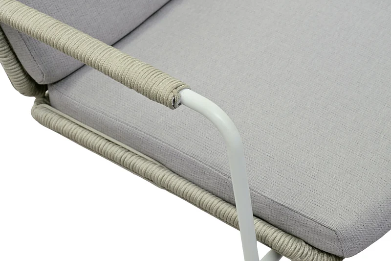 Zeo Living Sessel "Catania" weiß/hellgrau