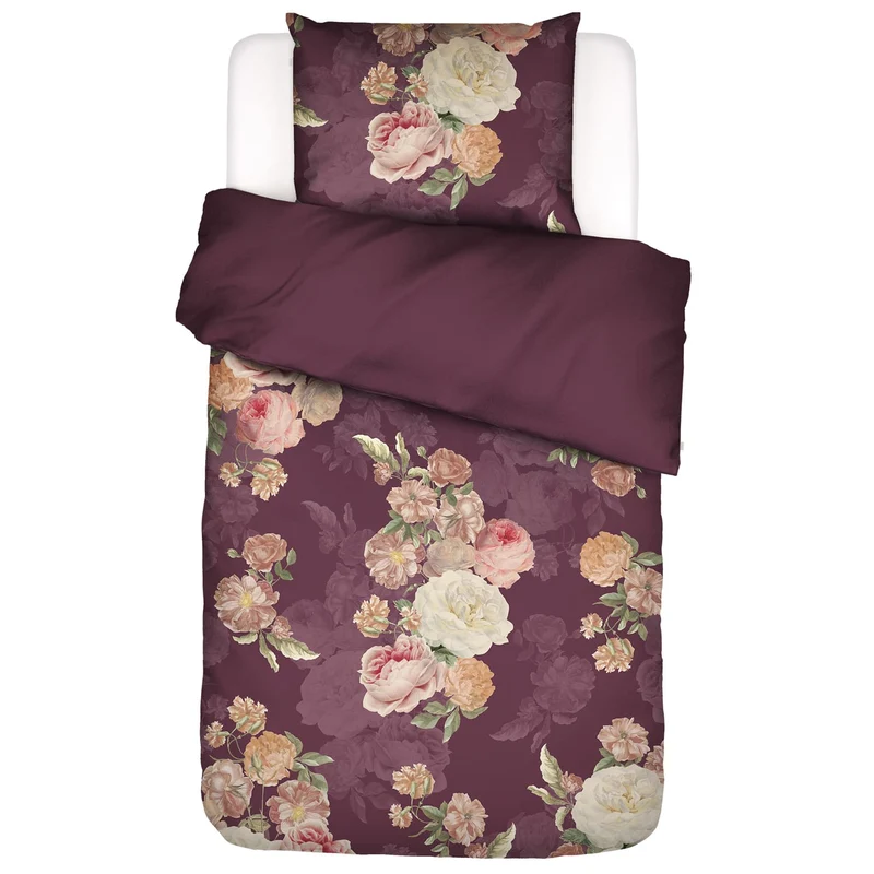 Essenza Orianna Mauve Wine Bio-Satin Bettwäschegarnitur