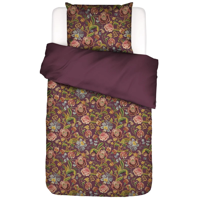 Essenza Rosanella Mauve Wine Twill Bettwäschegarnitur