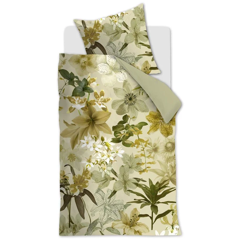 Bedding House Kiley Green Mako-Satin Bettwäschegarnitur
