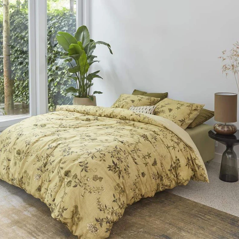 Bedding House Charlotte Olive Green Mako-Satin Bettwäsche