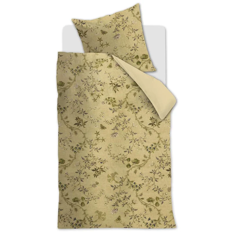 Bedding House Charlotte Olive Green Mako-Satin Bettwäsche
