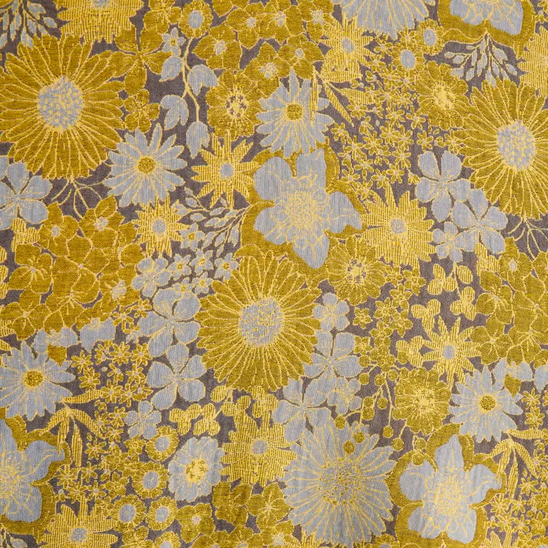 Retro-Bademantel aus Baumwolle mit dezentem Blumenmuster