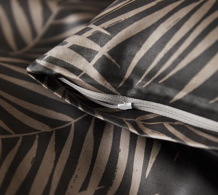 Elegante Mako-Satin Bettwäsche Maison Leaves