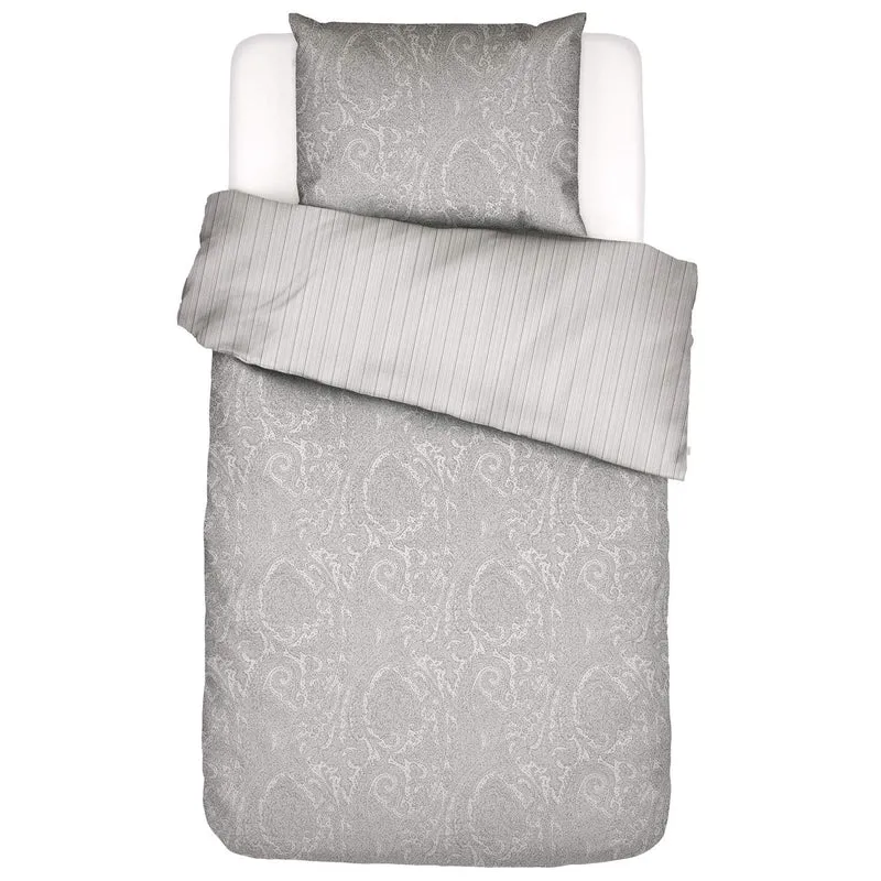 Essenza Fabrice Cloud Grey Satin Bettwäschegarnitur