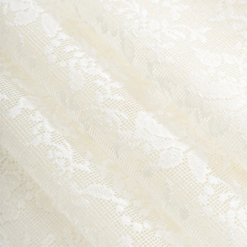 Ösen-Top, luftiger Voile-Spitzen-Vorhang