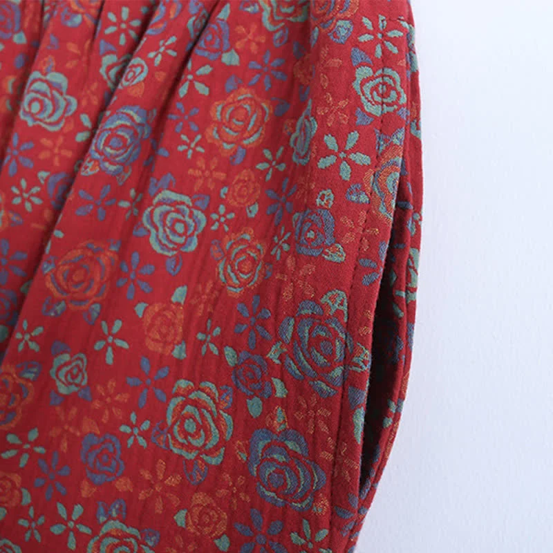 Plus Size Blumenmuster Caprihosen Loungewear
