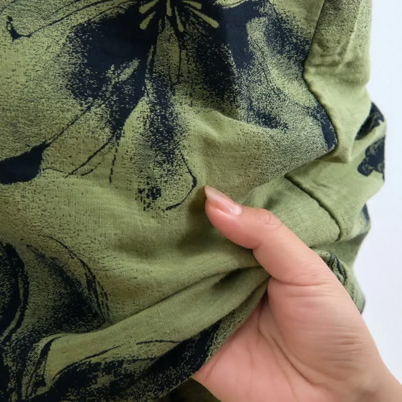 Botanisches Nocturne-Blumen-Baumwoll-Loungedress
