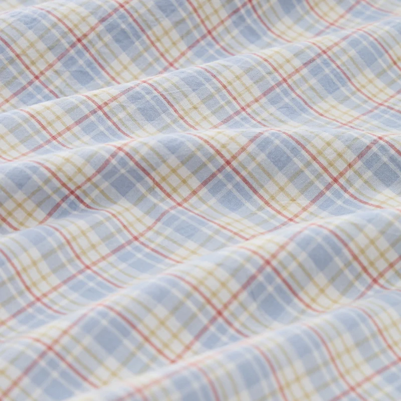 Pastellfarbenes Vichy-Karo-Bettwäscheset (Einzelbett XL)
