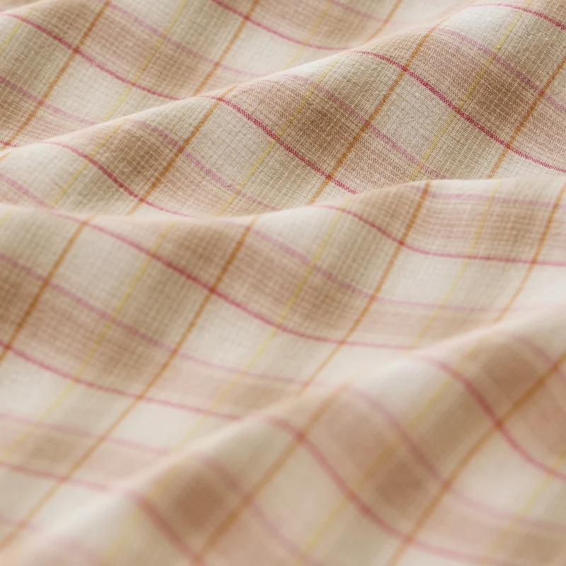 Pastellfarbenes Vichy-Karo-Bettwäscheset (Einzelbett XL)