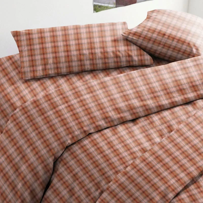 Bettwäsche-Set im Cottage-Karo-Design, Einzelbett XL, für Studentenwohnheim
