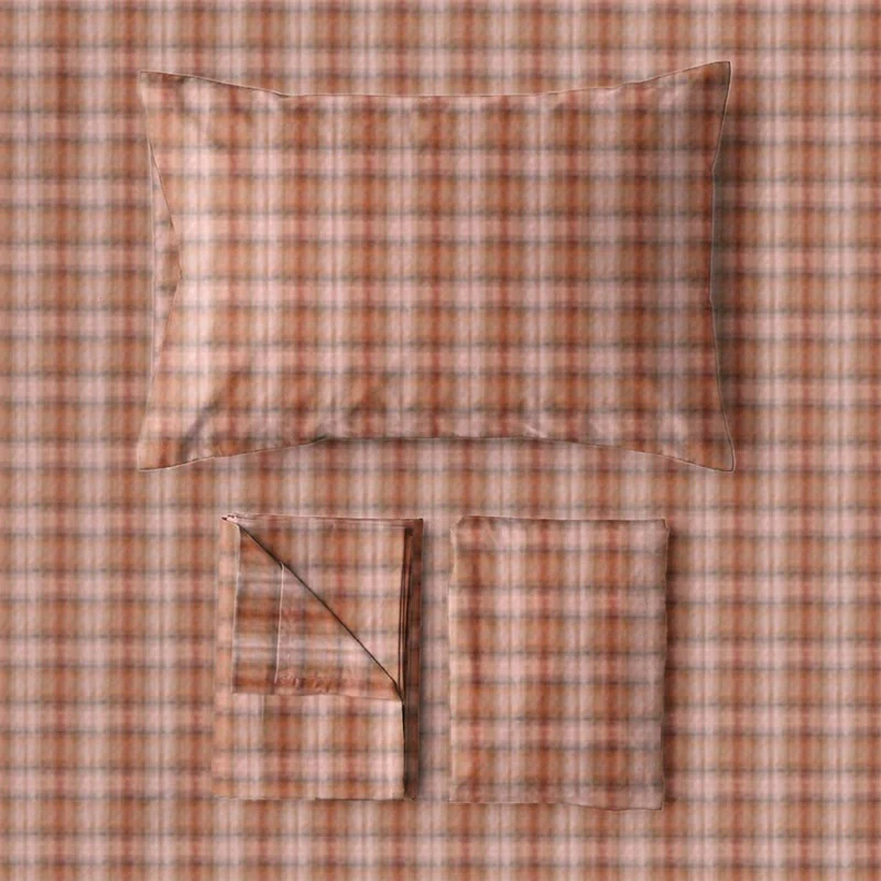 Bettwäsche-Set im Cottage-Karo-Design, Einzelbett XL, für Studentenwohnheim