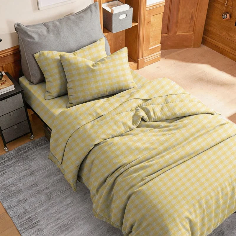 Sunny Gingham Twin XL Schlafsaal-Bettwäsche-Set