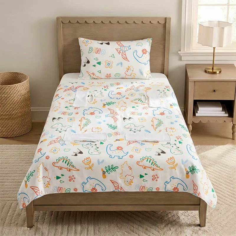 Dino Dreams Babydecke aus Baumwollgaze