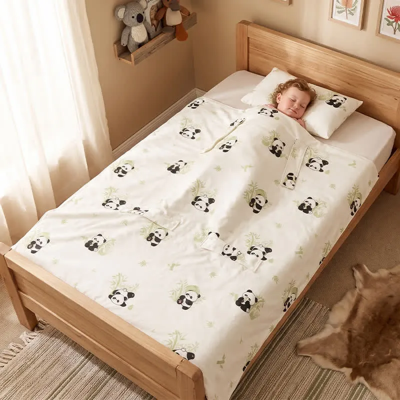 Panda-Babydecke aus Bambus-Baumwollgaze