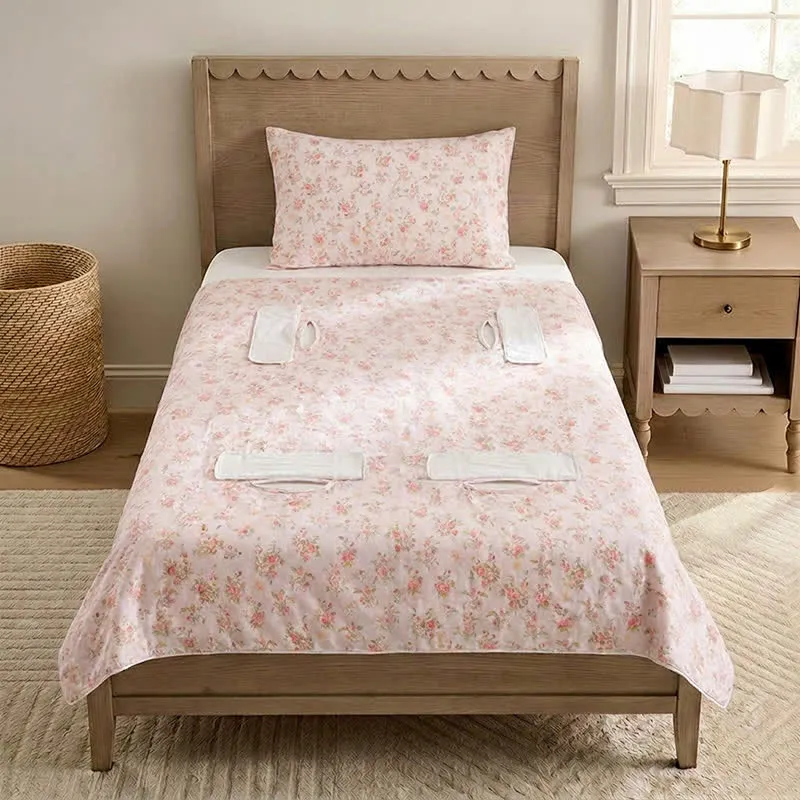 Süße Babydecke aus Baumwollgaze mit Blumenmuster