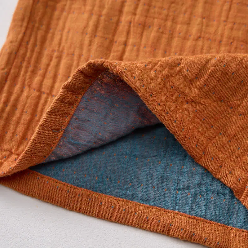 Lässige Lounge-Shorts aus Baumwollgaze mit Kordelzug
