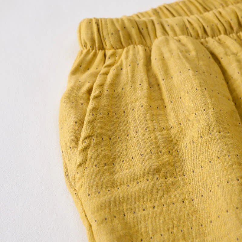 Lässige Lounge-Shorts aus Baumwollgaze mit Kordelzug
