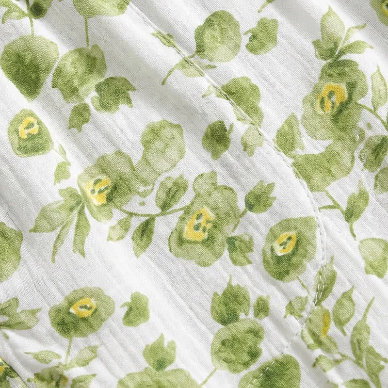 Sommerliche Lounge-Shorts aus Baumwolle mit Blumenmuster