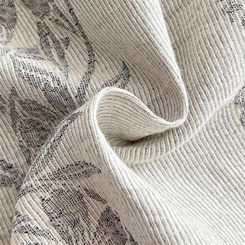Bettwäsche-Set aus gewaschener Baumwolle mit Jacquard-Muster und botanischem Muster