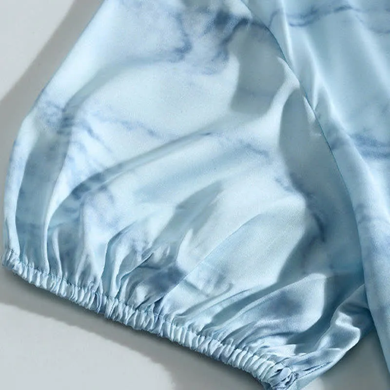 Loungewear-Set in Blau-Aquarell für Sie und Ihn