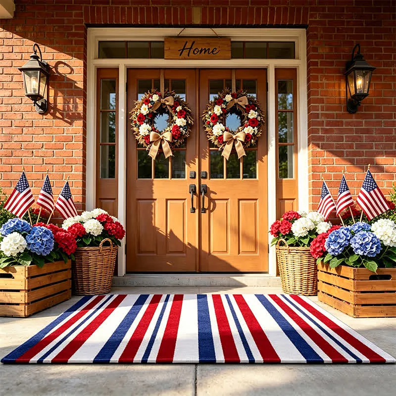 Patriotischer Americana-Streifen-Outdoor-Teppich