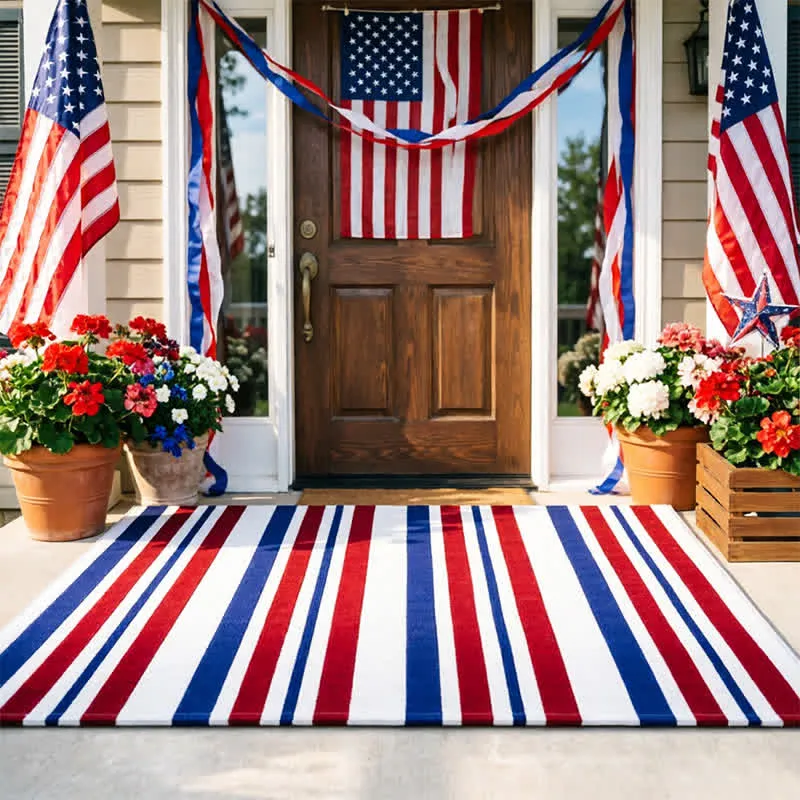 Patriotischer Americana-Streifen-Outdoor-Teppich